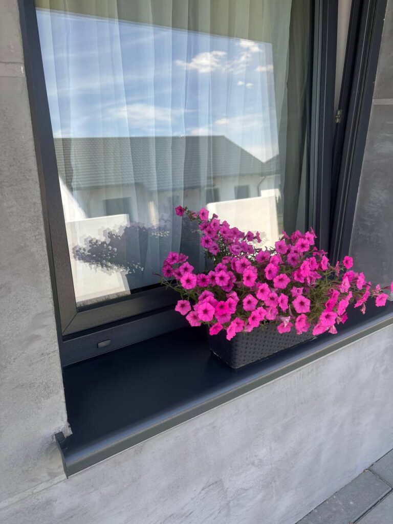 czyste okno i parapet dzięki wodzie i mikrowłóknom