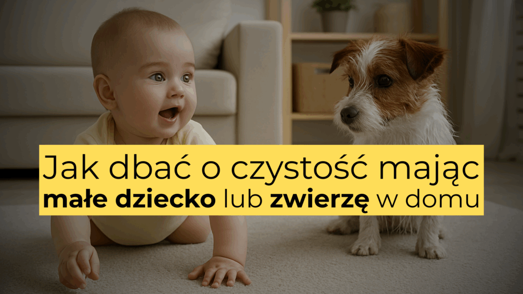 Jak dbać o czystość mając małe dziecko lub zwierzę w domu