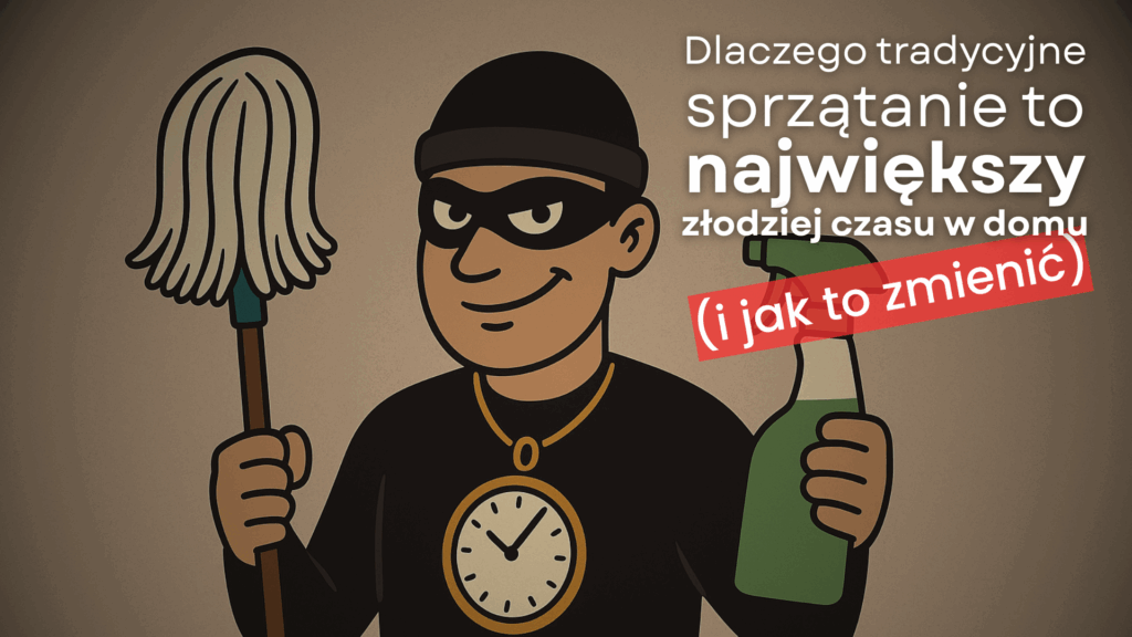 Dlaczego tradycyjne sprzątanie to największy złodziej czasu w domu (i jak to zmienić)